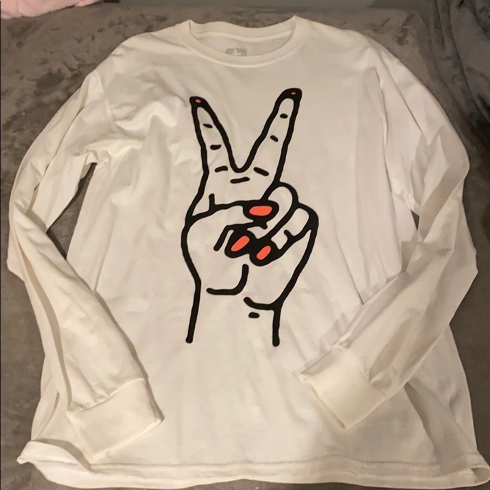 urban outfitters peace sign pullover